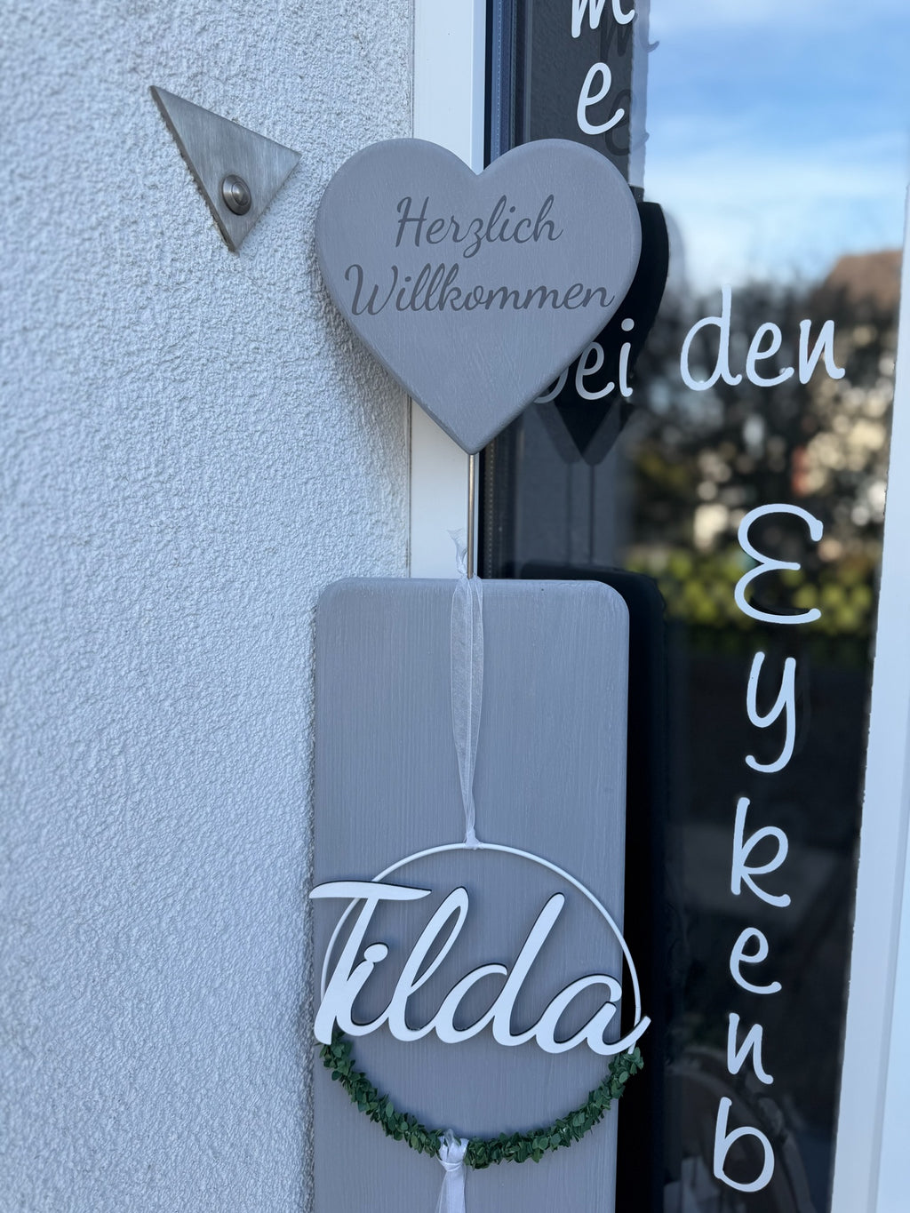 Deko Stelen Set mit Wunschmotiv - Taufe, Kommunion & Konfirmation | Personalisierbar mit Namen