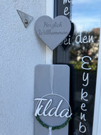 Deko Stelen Set mit Wunschmotiv - Taufe, Kommunion & Konfirmation | Personalisierbar mit Namen
