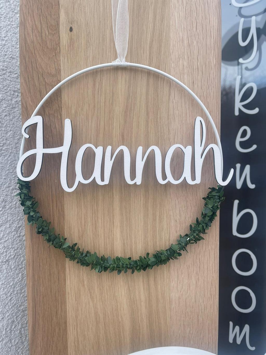 Deko Stelen Set aus Eiche - Taufe, Kommunion & Konfirmation | Personalisierbar mit Namen