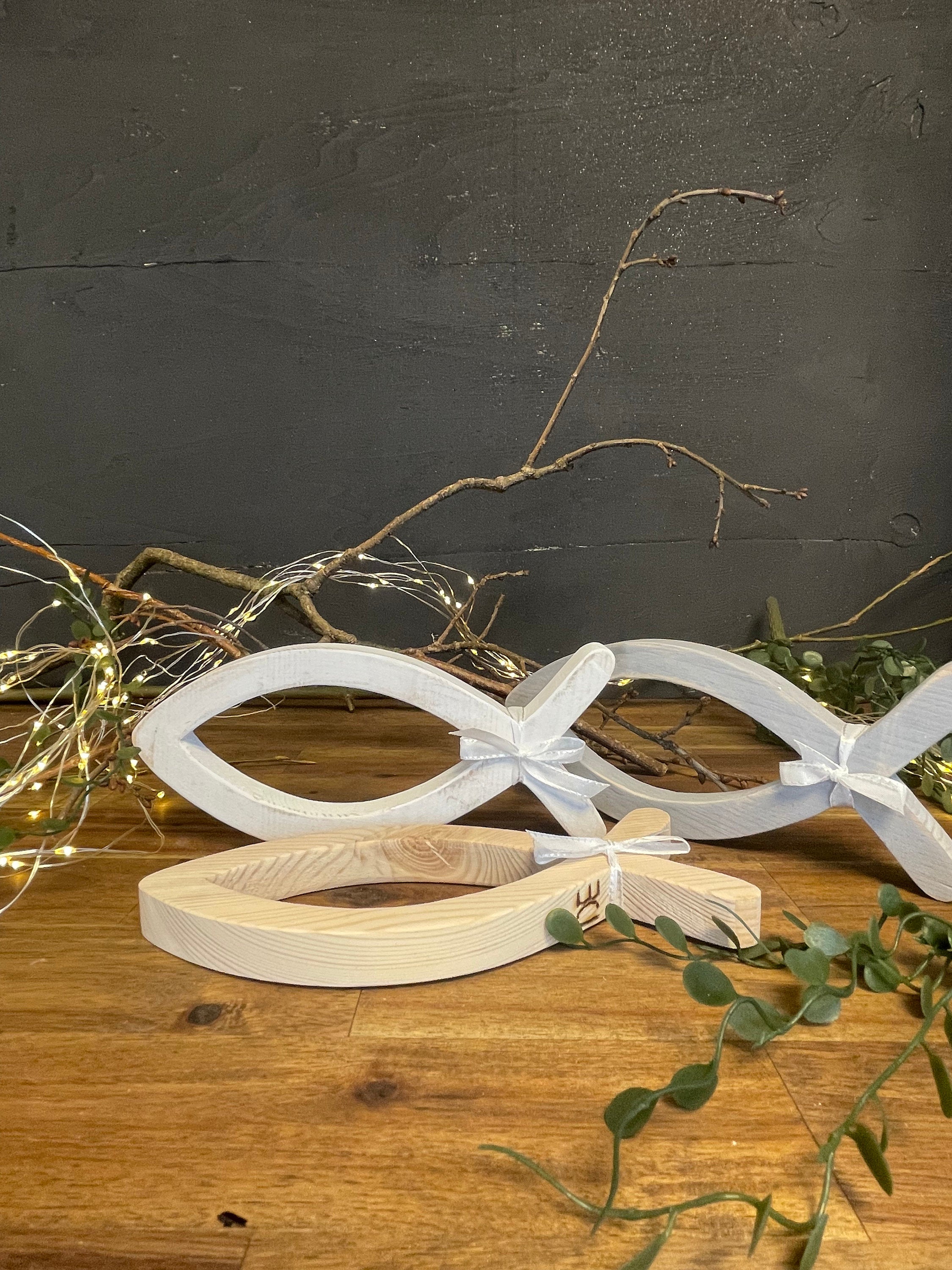 Jesusfisch "Vertrau mir" - Deko zur Taufe & Kommunion