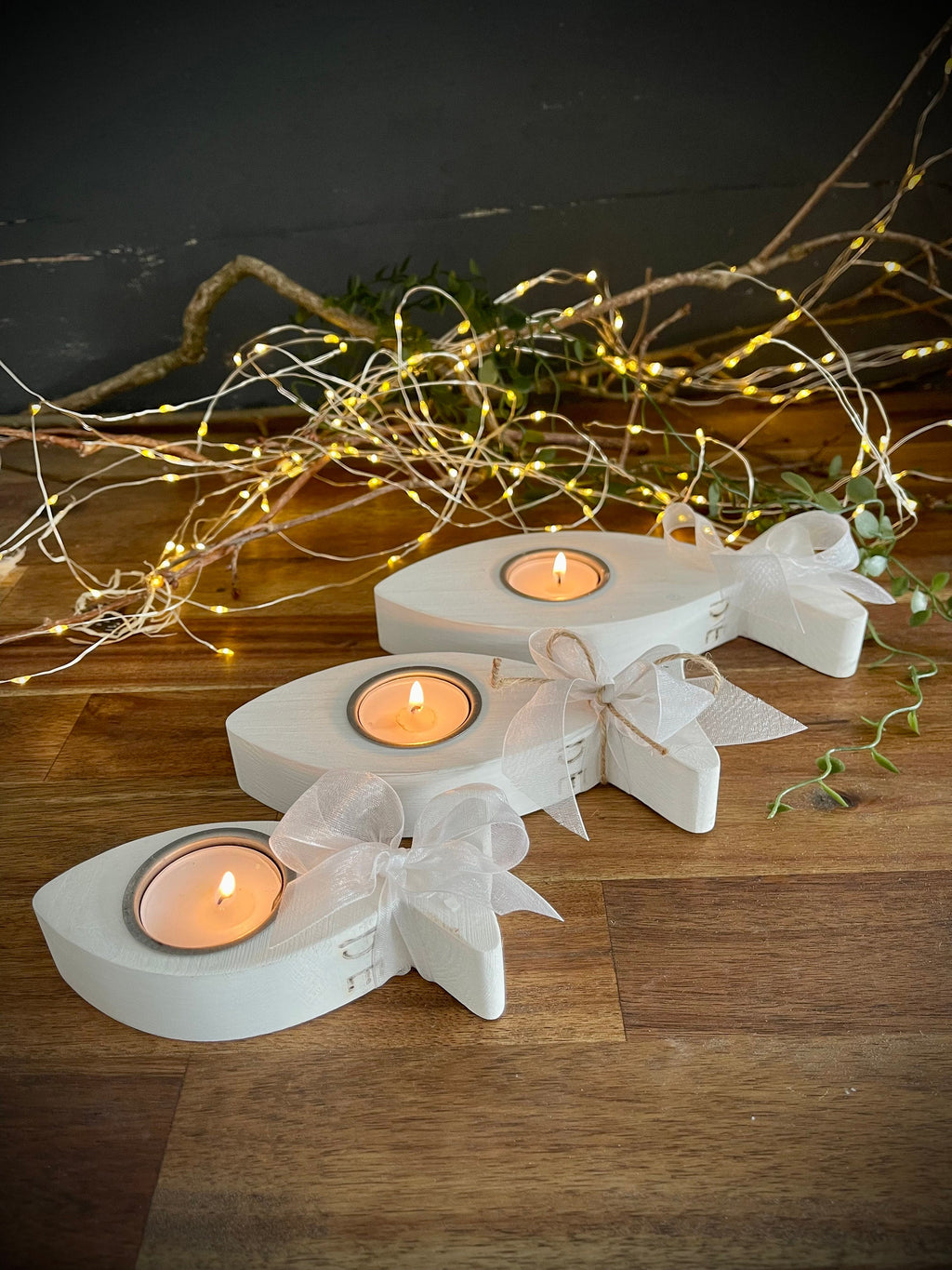 Fisch aus Holz - Tischdeko zur Taufe, Kommunion & Konfirmation