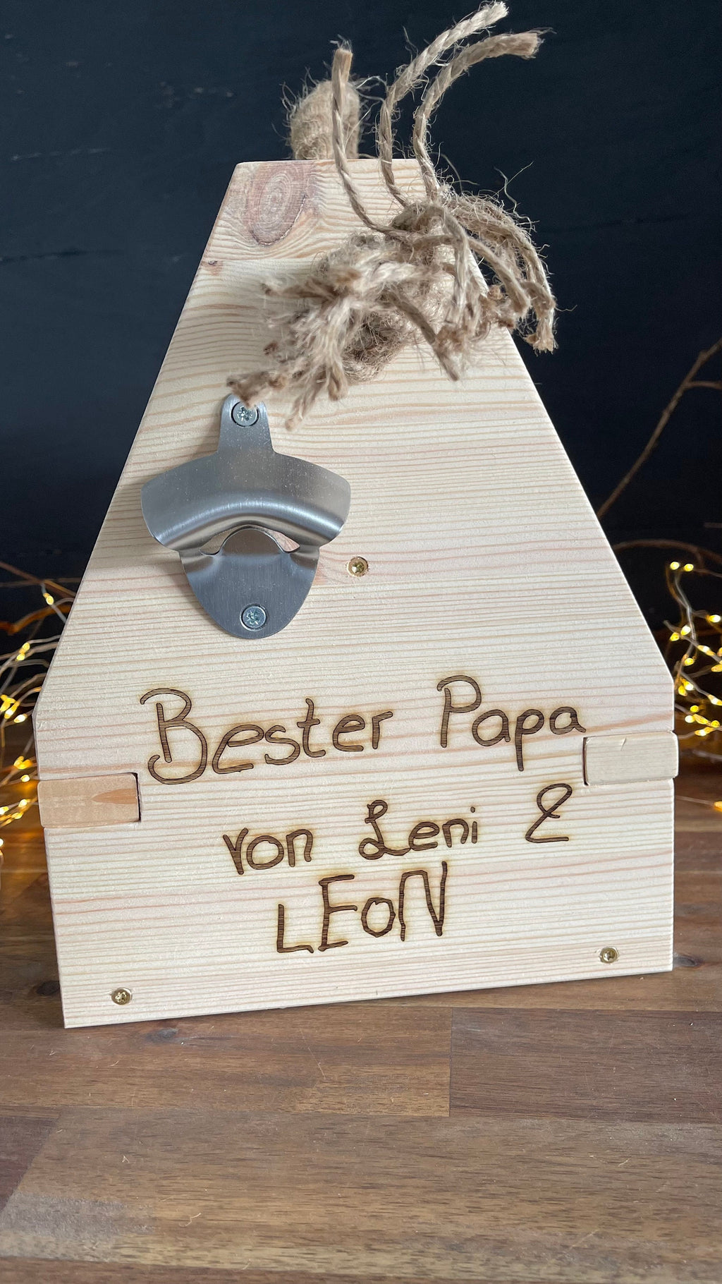 Rustikaler Getränkehalter aus Holz - Bierträger & Flaschenkorb in 2 Ausführungen
