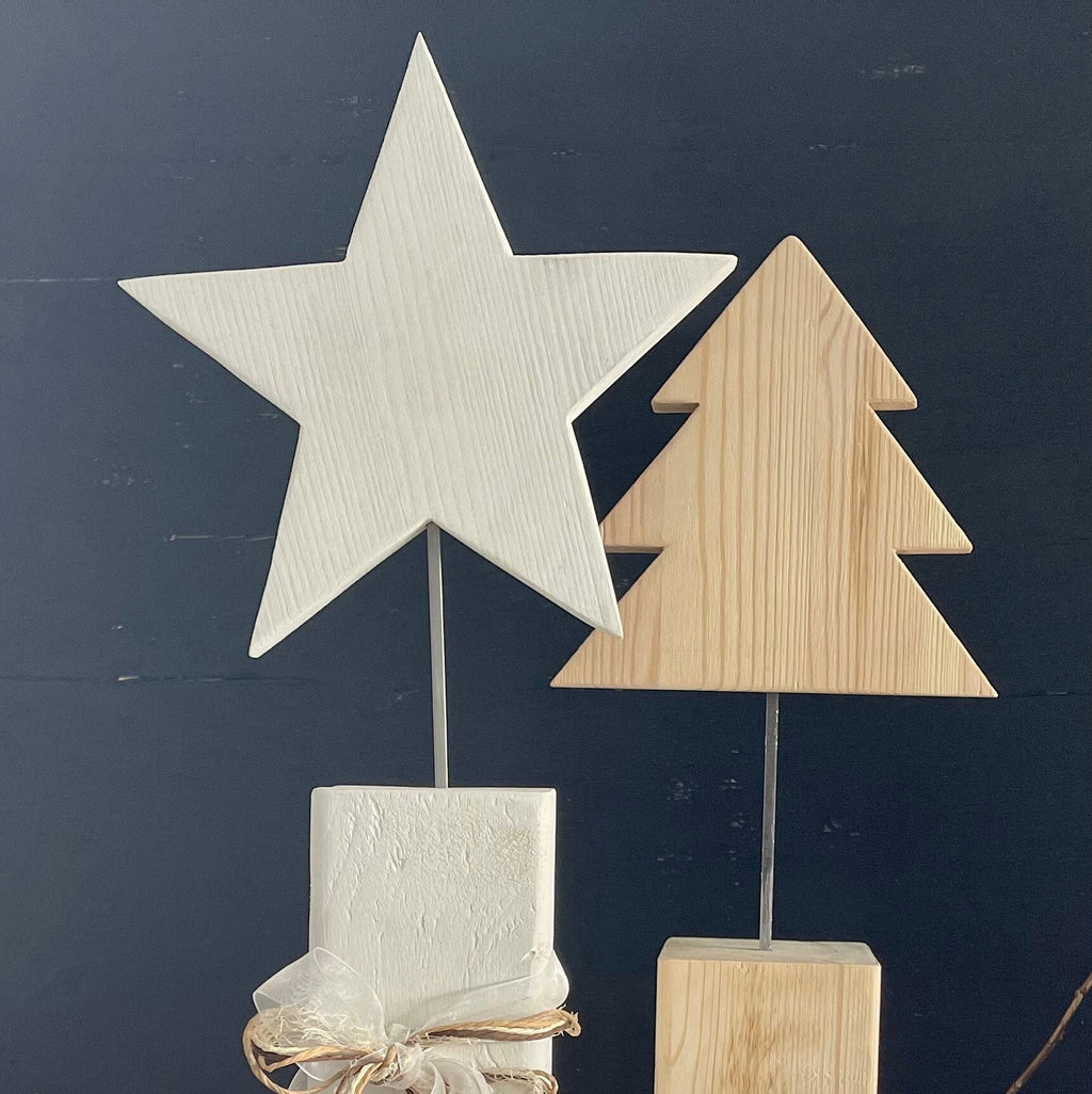 Stecker aus Holz - Fisch, Stern, Tannenbaum & mehr für jeden Anlass
