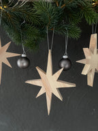 Bethlehem-Stern 4-teilig aus Holz - Nachhaltiger Christbaumschmuck in 4 Größen
