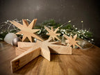 Bethlehem-Stern 4-teilig aus Holz - Nachhaltiger Christbaumschmuck in 4 Größen