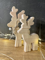 Rentier aus Holz in 4 Größen - Nachhaltige Weihnachtsdeko