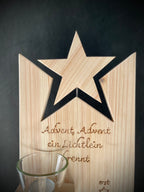 Adventsbaum aus Holz - Adventskranz Stele für Weihnachten