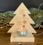 Tannenbaum aus Holz mit & ohne Teelicht - Nachhaltige Weihnachtsdeko