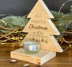 Tannenbaum aus Holz mit & ohne Teelicht - Nachhaltige Weihnachtsdeko