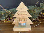 Tannenbaum aus Holz mit & ohne Teelicht - Nachhaltige Weihnachtsdeko