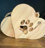 Herz aus Holz / Holzherz mit Hundepfote oder Katzenpfote - ohne Deko, Nachhaltig, Erinnerung,