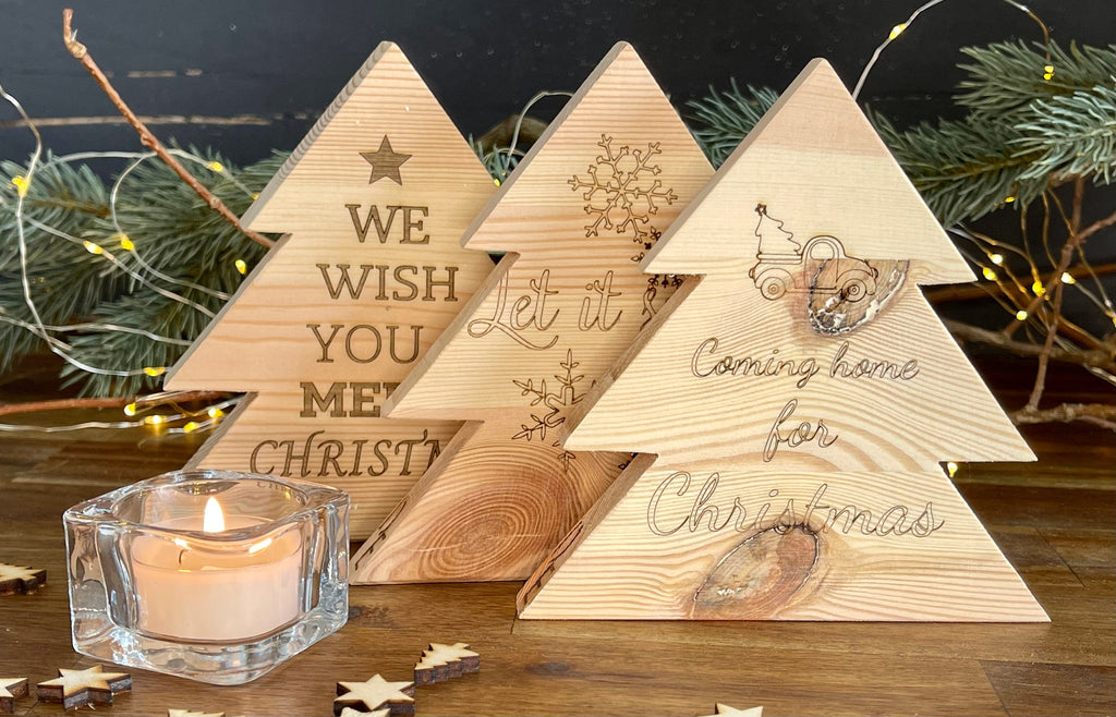 Tannenbaum aus Holz mit & ohne Teelicht - Nachhaltige Weihnachtsdeko