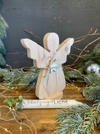 Holz Engel mit Schutzengelkerze - Weihnachtsengel in 2 Größen