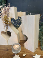 Kerzenständer Herz aus Holz - Nachhaltige Deko für Hochzeit & Zuhause