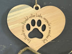 Herz aus Holz / Holzherz mit Hundepfote oder Katzenpfote - ohne Deko, Nachhaltig, Erinnerung,