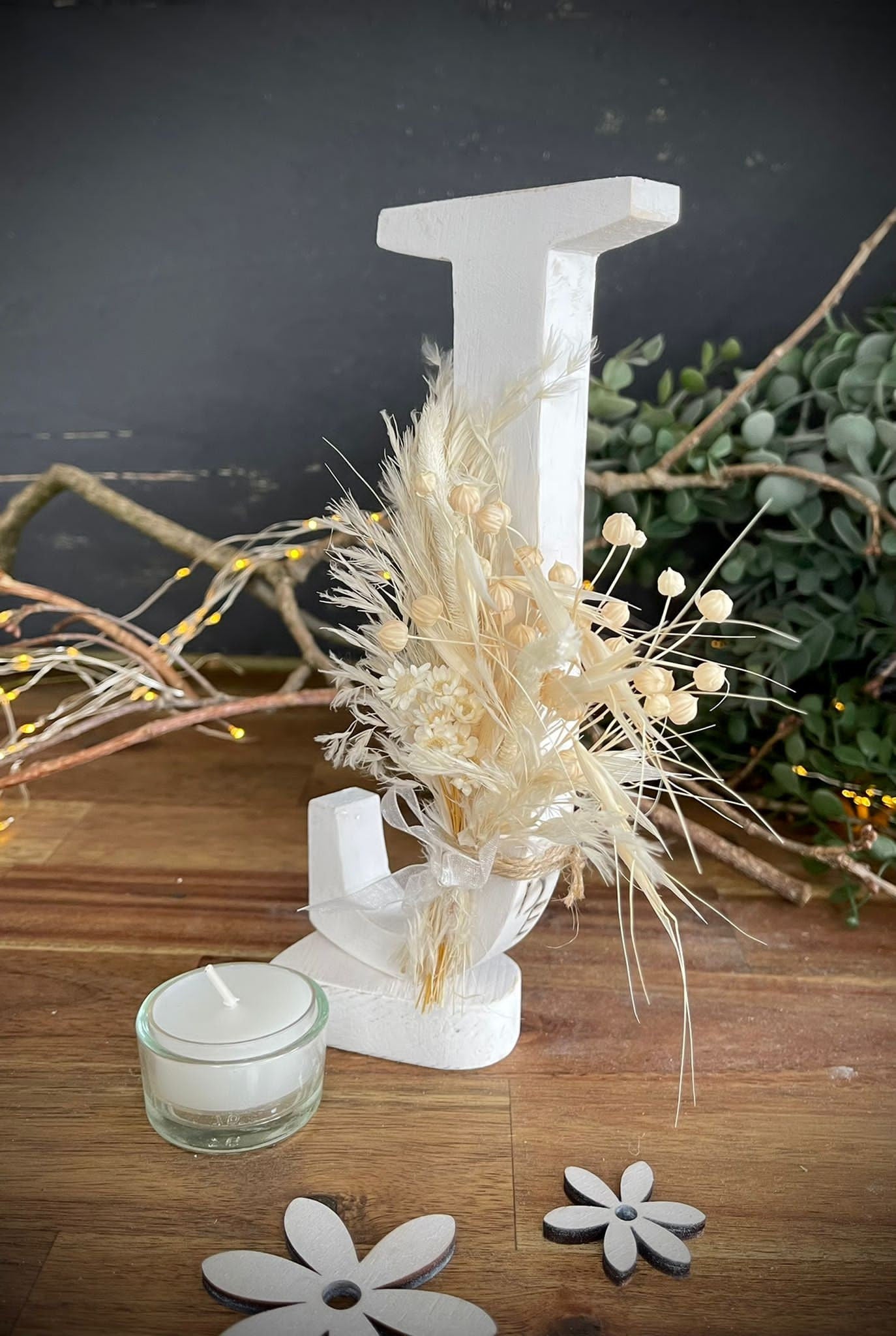 Buchstabe aus Holz - Personalisiertes Geschenk zur Geburt, Geburtstag und Jahrestag