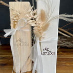 Herz Stele aus Holz - Geschenk zur Verlobung, Hochzeit & Muttertag