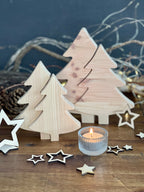Tannenbaum 2-teilig aus Holz - Weihnachtsgeschenk & Wichtelgeschenk Set