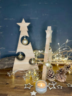 Weihnachtsbaum / Tannenbaum  in 2 Größen aus Eiche, in 2 Größe, einzeln oder als Set (ohne Kugeln, Lichterkette und Deko)