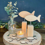 Mini-Stele mit Fisch zur Taufe & Kommunion - Dekoration in 2 Größen