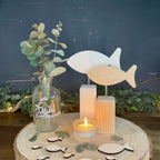 Mini-Stele mit Fisch zur Taufe & Kommunion - Dekoration in 2 Größen