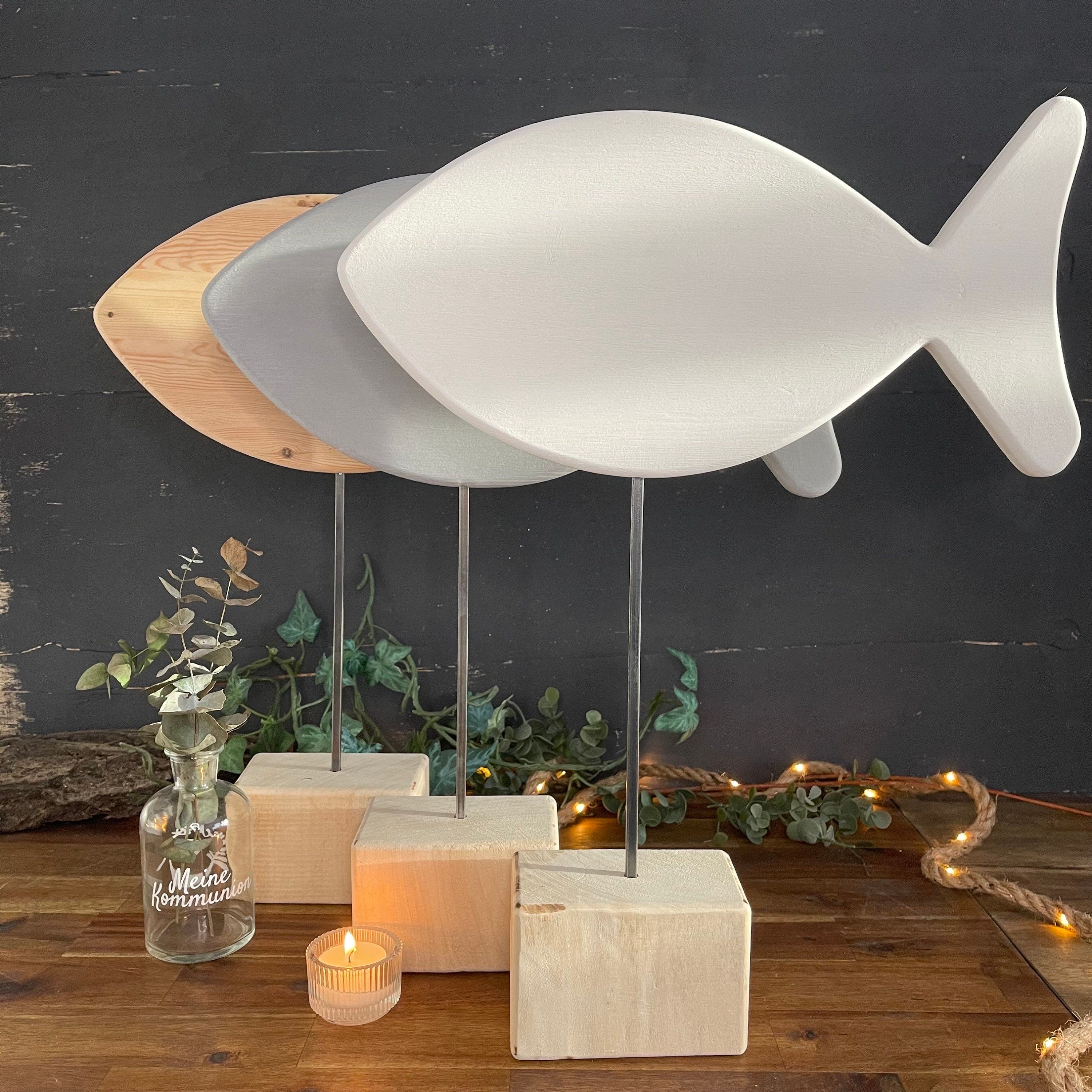 Fisch aus Holz - Deko zur Taufe, Kommunion & Konfirmation