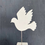 Stele mit Taube zur Taufe & Kommunion - Handgefertigt aus Holz