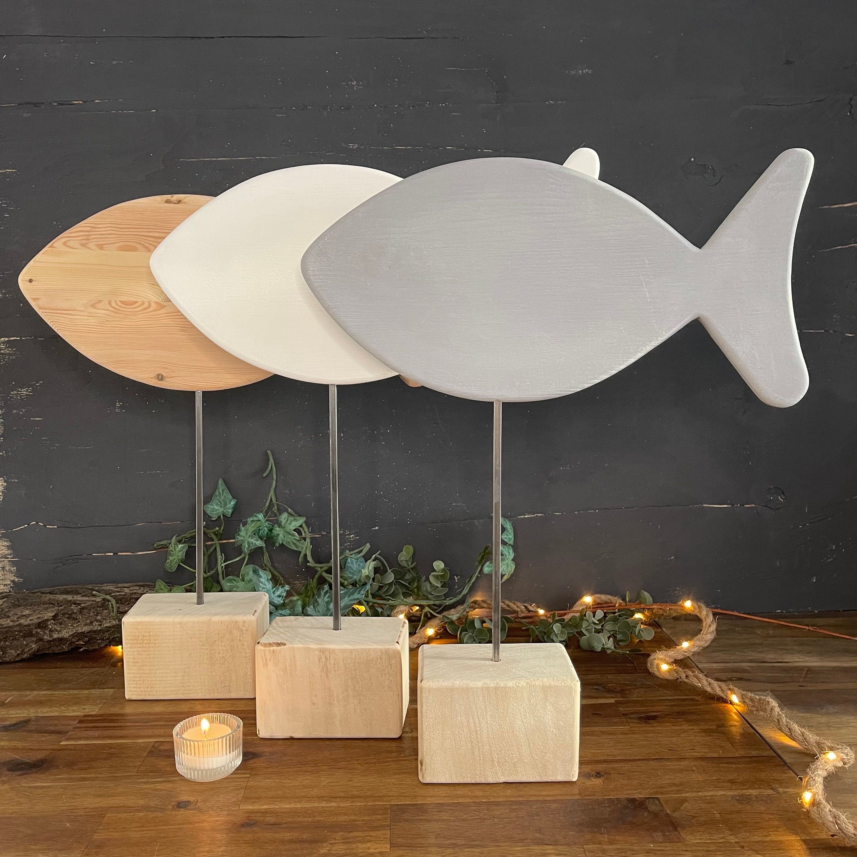 Fisch aus Holz - Deko zur Taufe, Kommunion & Konfirmation