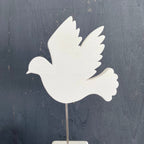 Stele mit Taube zur Taufe & Kommunion - Handgefertigt aus Holz