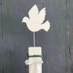 Stele mit Taube zur Taufe & Kommunion - Handgefertigt aus Holz