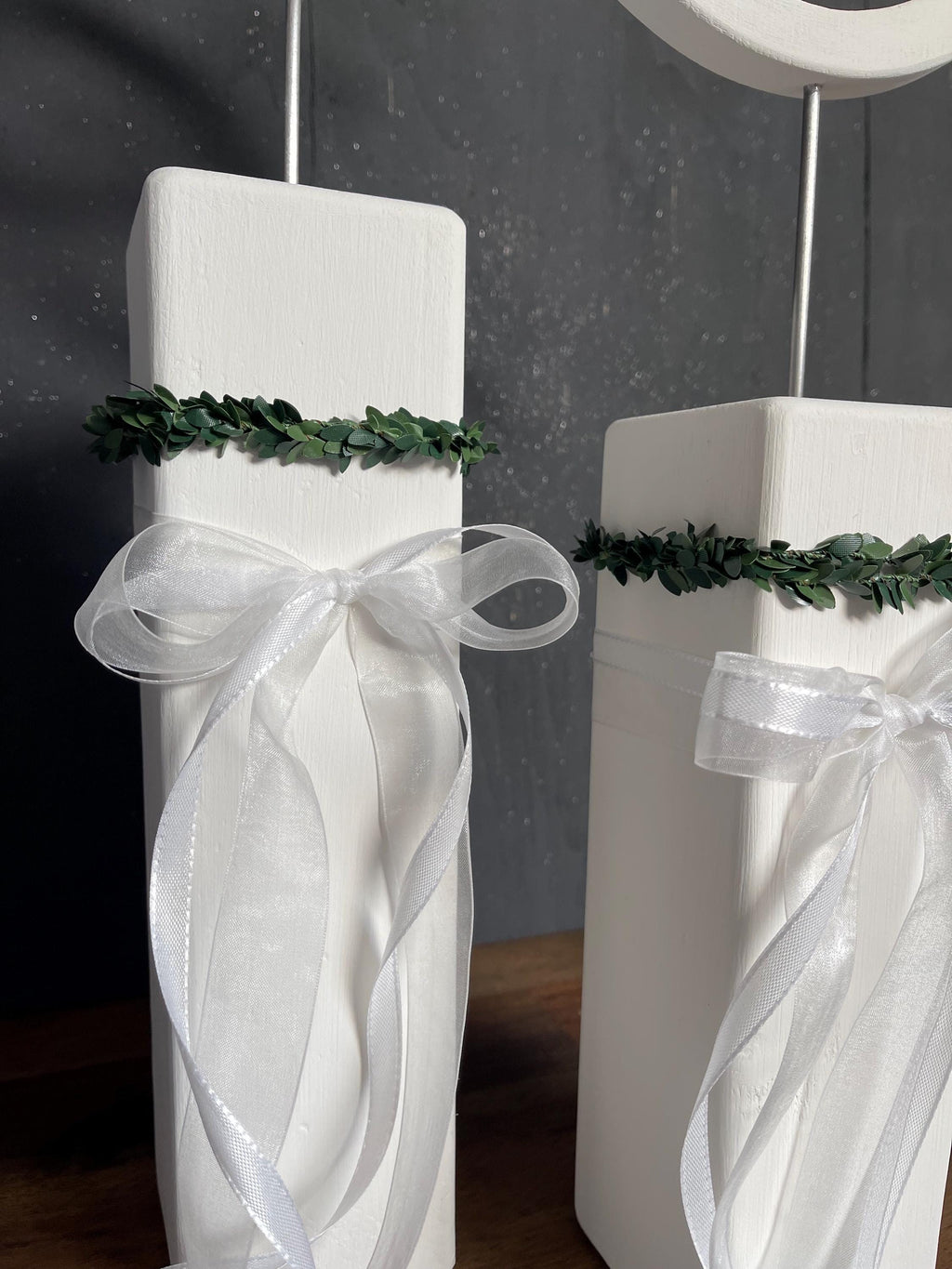 Holzstele mit Jesusfisch zur Taufe & Kommunion - Handgefertigt in 2 Größen