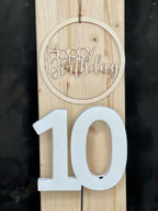 Ersatzstecker Zahl aus Holz - Ideal für Geburtstag & Jubiläum
