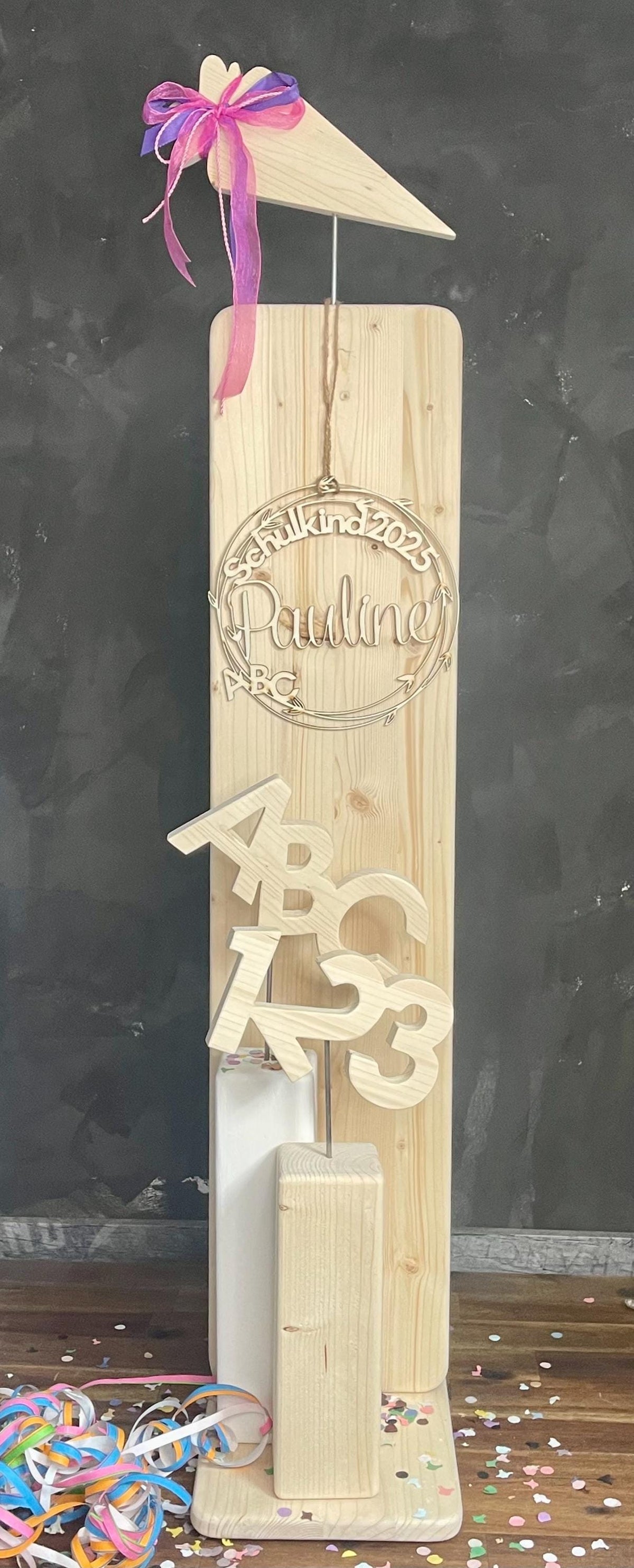 Ersatzstecker zur Einschulung 2026 - Schulstart & Schulkind Blumenstecker