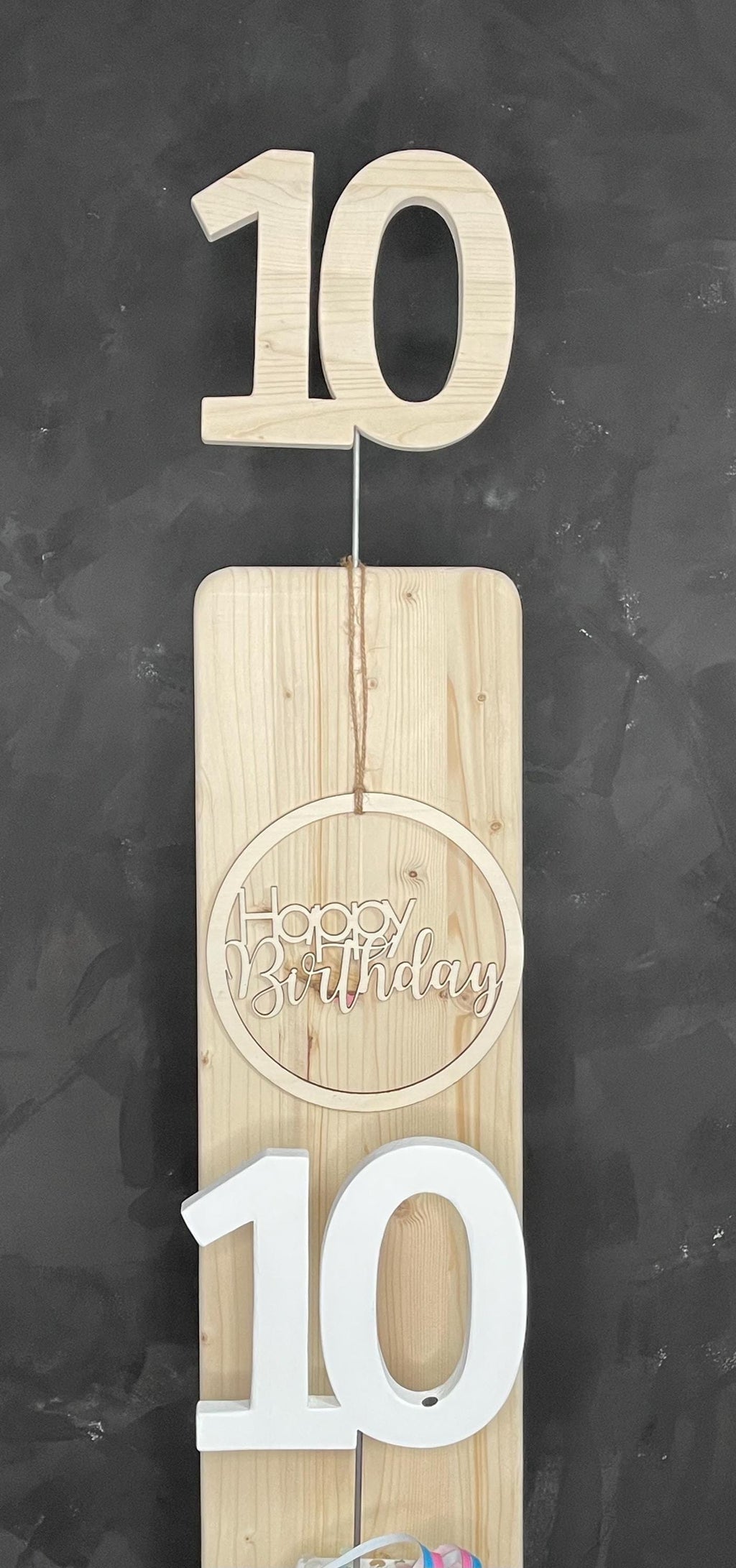 Ersatzstecker Zahl aus Holz - Ideal für Geburtstag & Jubiläum