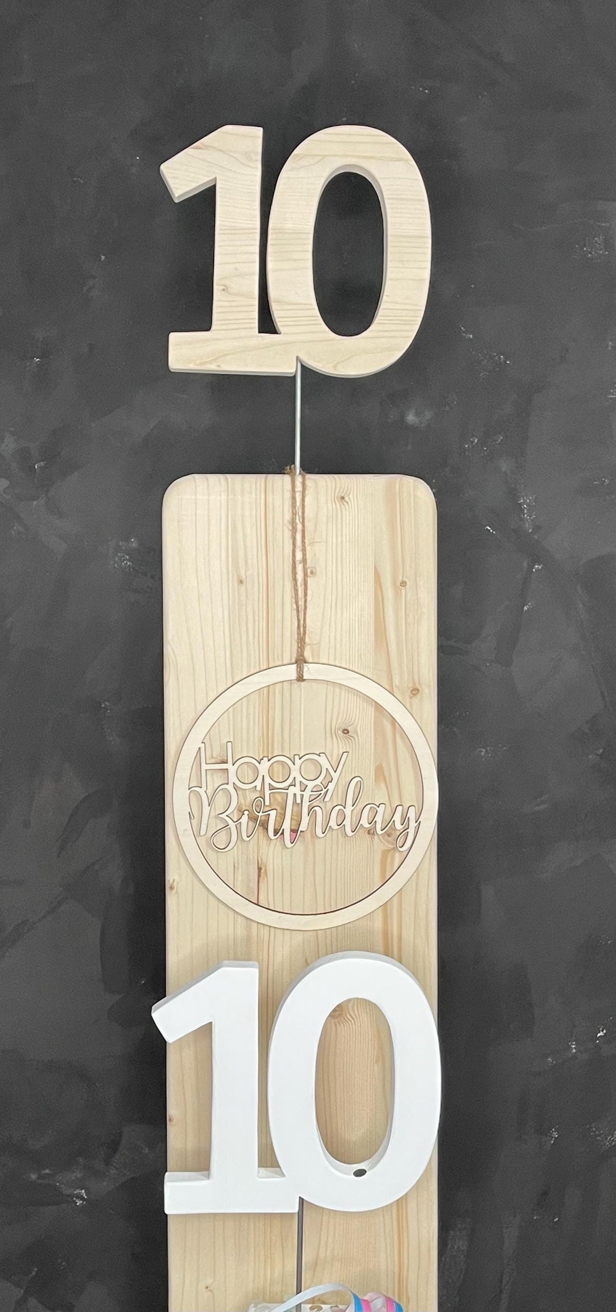 Ersatzstecker Zahl aus Holz - Ideal für Geburtstag & Jubiläum