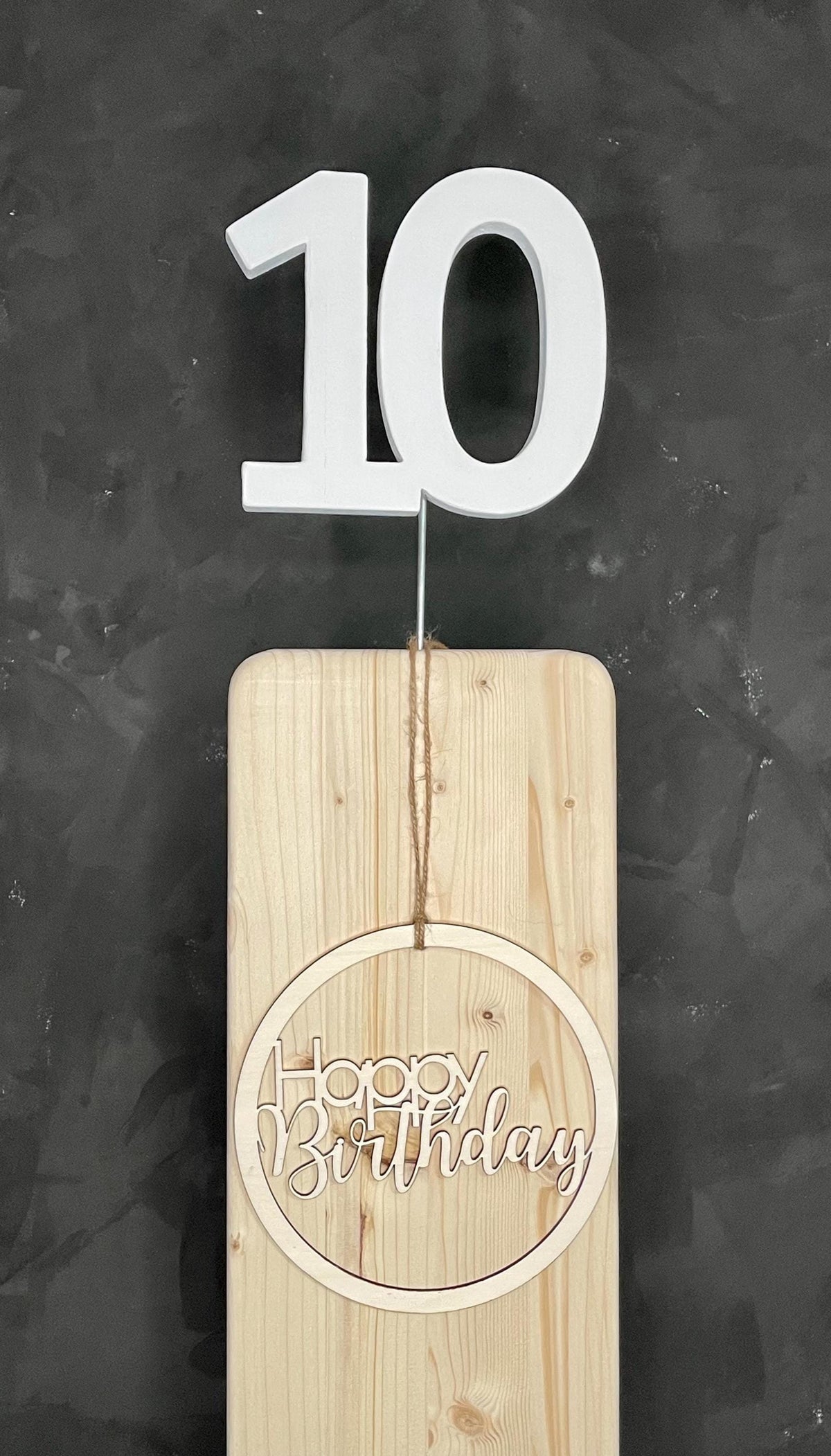 Ersatzstecker Zahl aus Holz - Ideal für Geburtstag & Jubiläum
