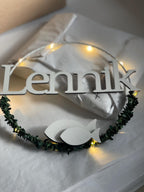 Deko Stelen Set mit Fischen - Taufe, Kommunion & Konfirmation | Personalisierbar mit Namen