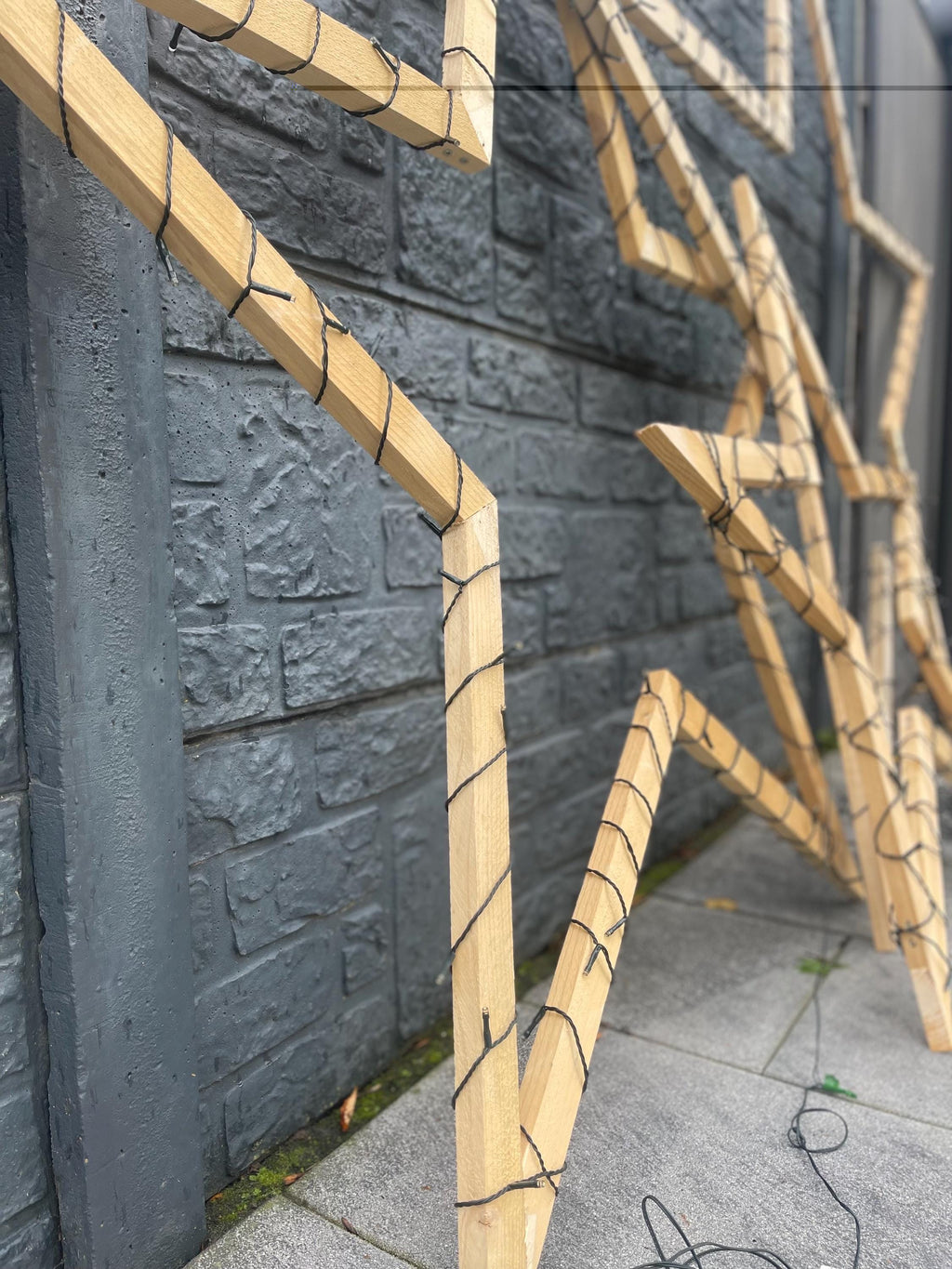 XL Stern Bausatz aus Holz für Außenbereich - Ohne Lichterkette in 3 Größen