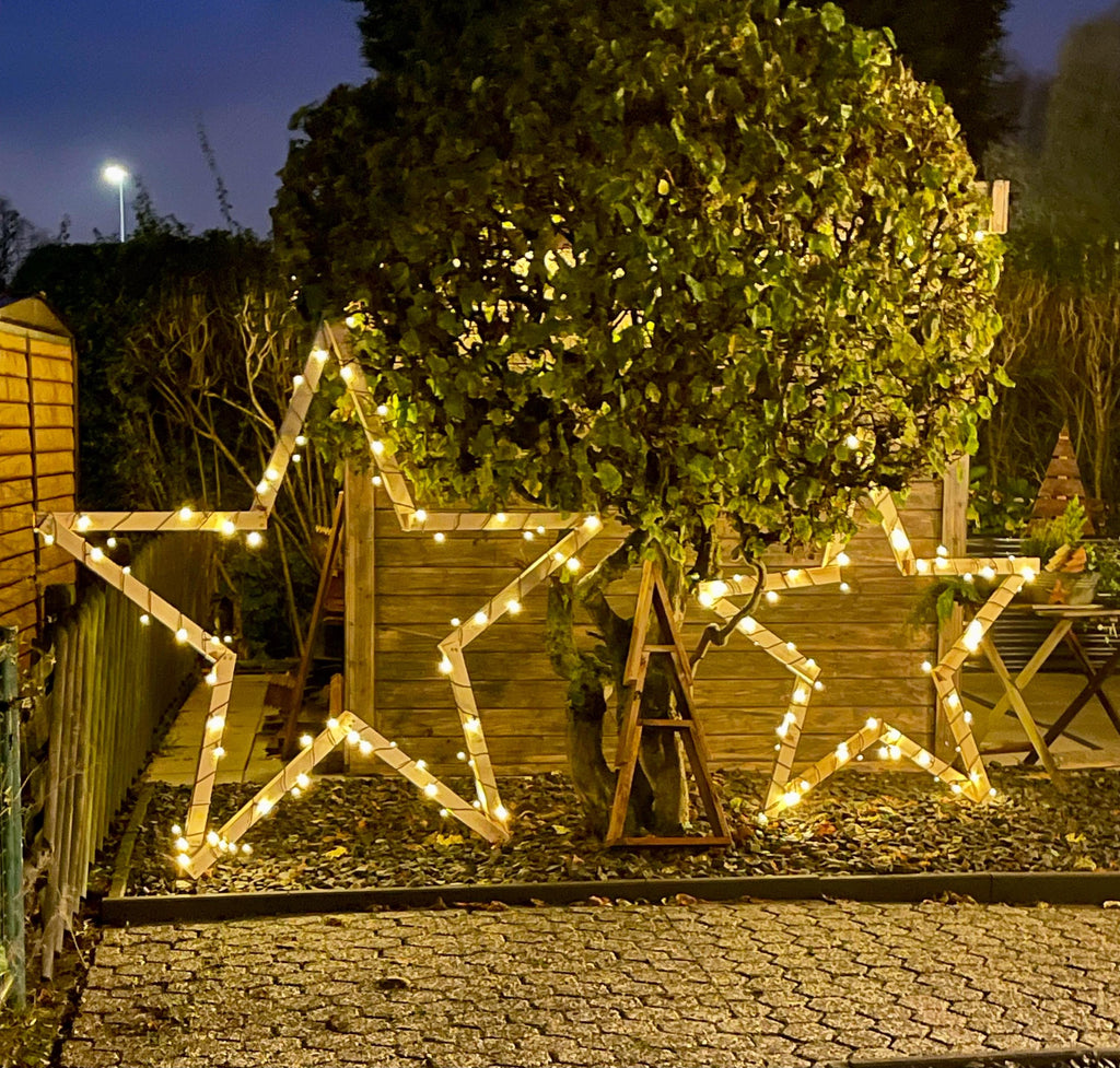 XL Stern Bausatz aus Holz für Außenbereich - Ohne Lichterkette in 3 Größen