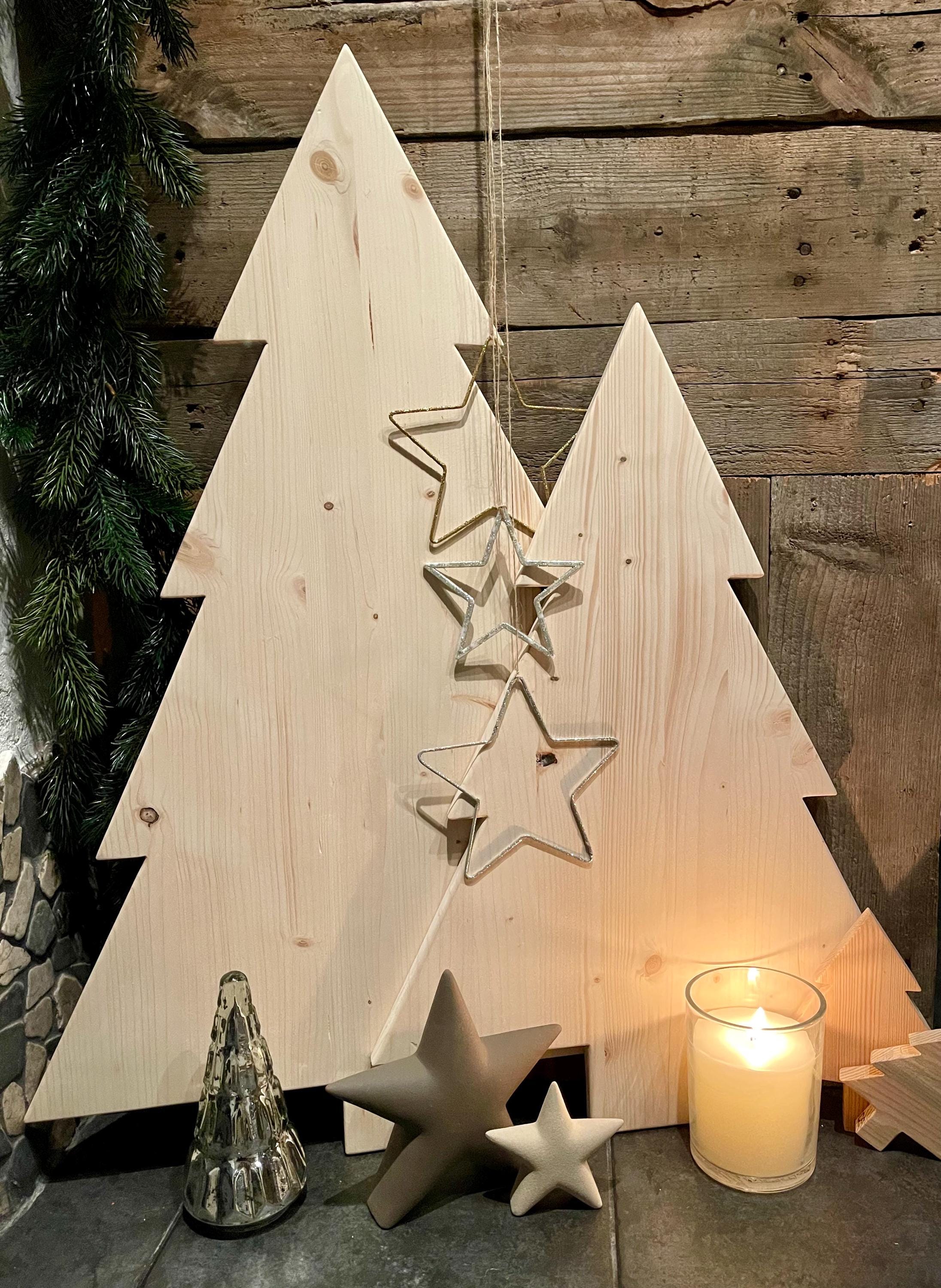 Tannenbaum aus Holz - Vielseitige Deko für Advent & Weihnachten in 2 Größen